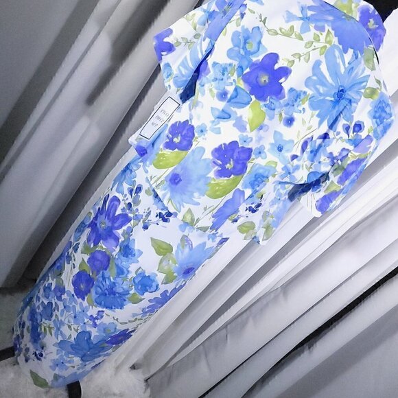 Willow Ridge 2 pc Floral Blue Purple White Suit, Size 10 - Picture 6 of 11